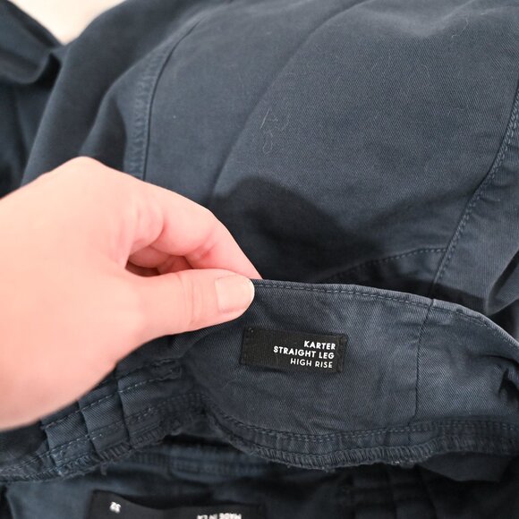 Veronica Beard Size 32 High Rise Karter Straight Leg Pant Navy Blue - Picture 7 of 9